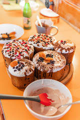 Easter festive tasty cakes paskha