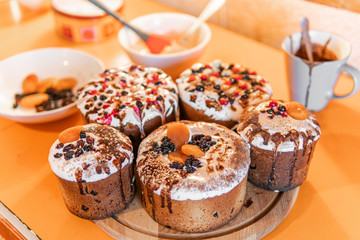 Easter festive tasty cakes paskha