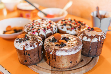 Easter festive tasty cakes paskha