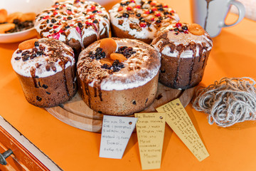 Easter festive tasty cakes paskha