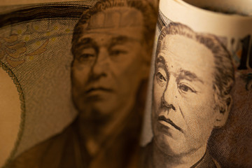 Naklejka premium Japanese paper money