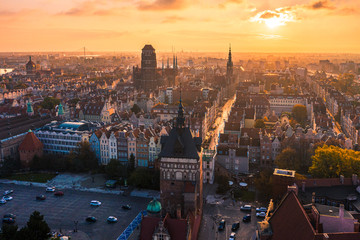 Fototapeta na wymiar Gdańsk z lotu ptaka