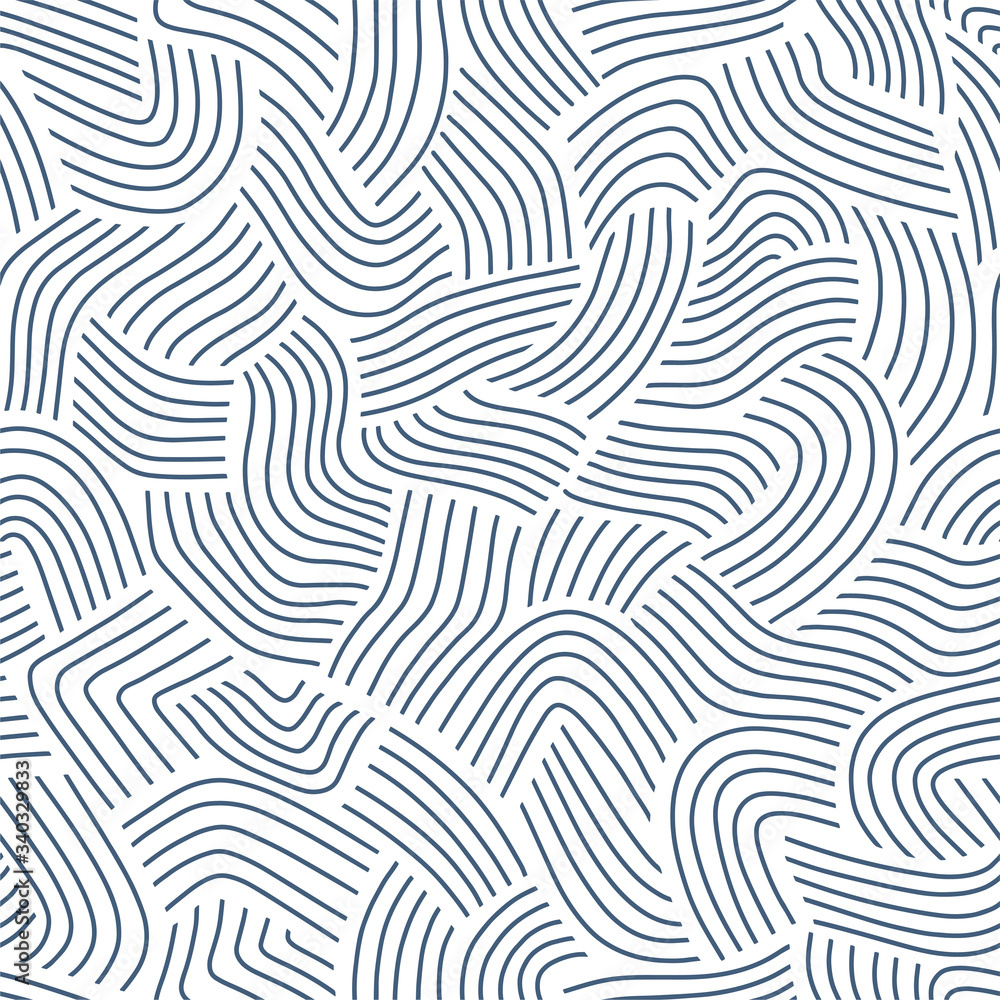 Poster design seamless monochrome maze. intertwining wavy line. abstract textural background. vector patter