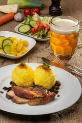 bavarian roasted pork with dumplings