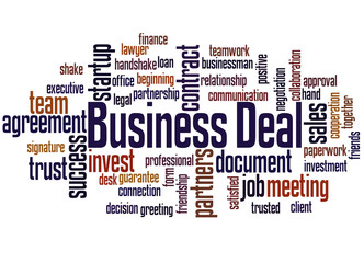 Business deal word cloud concept