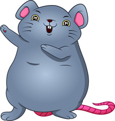 cute mouse cartoon on a white background
