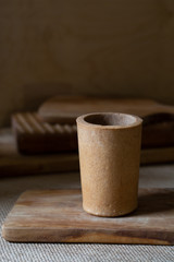 Eatable biscuit cup for coffee, cacao, tea, milk