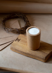 Eatable biscuit cup with milk