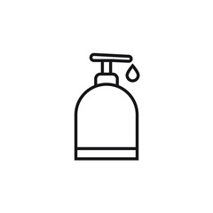 shampoo icon vector outline style design isolated on white background