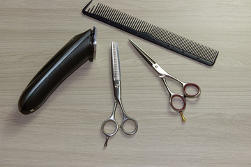 hairdressing scissors with comb