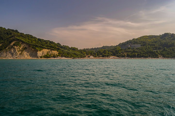 Fototapeta premium View of the bay of Vallugola between Gabicce Mare