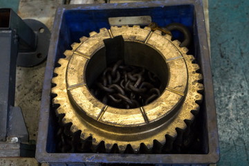 Brass gear for machine replacement spare part