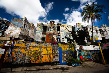 Graffiti  wall, Vedado, Havana, Cuba