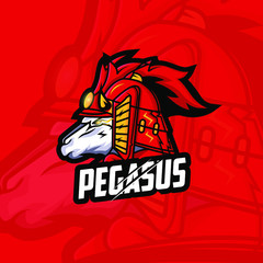 Awesome esport horse logo design