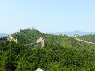 Fototapeta na wymiar Gran Muralla China en el tramo de Jinshanling a Simatai
