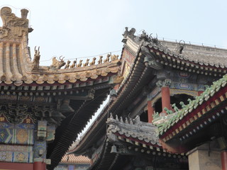 Naklejka premium Tejados de la ciudad prohibida de Pekin, en China
