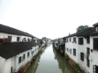 Fototapeta na wymiar Canales de Suzhou, la Venecia de Asia.