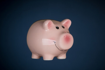  Piggy bank over background