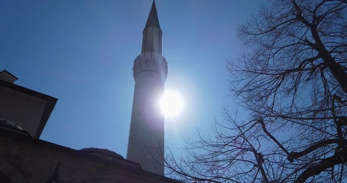 Sarajevo, Bosnia and Herzegovina, march 2020.  View of Gazi-husref-beg Mosque in Sarajevo.	
