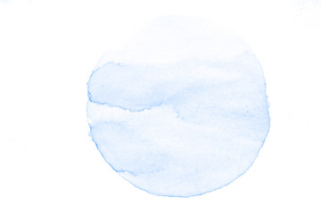 blue watercolor circle isolated on white
