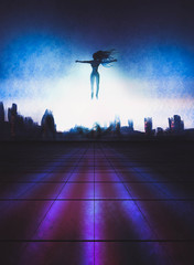 Fototapeta na wymiar Rise above the Ground, digital illustration