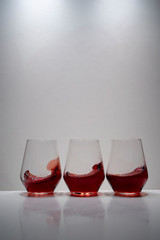 juice splash in a drinking glass