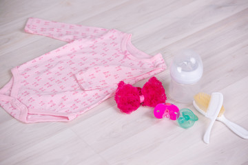 accessories and clothes for a baby girl