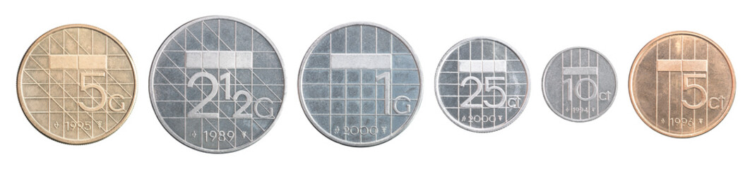 Netherlands coins in a row