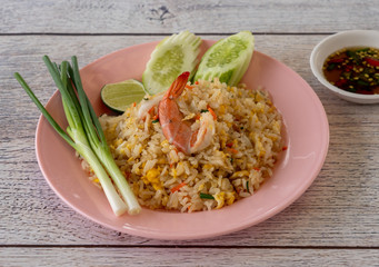 Thai Fried Rice with Shrimp 