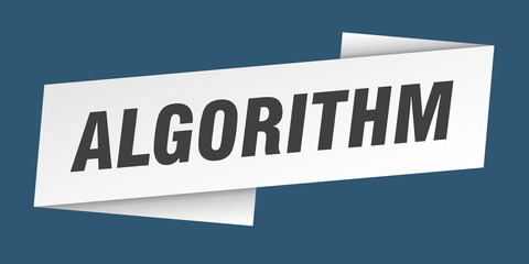 algorithm banner template. algorithm ribbon label sign