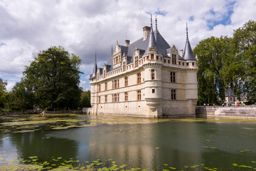 External view of Azay-le-Rideau castle in the Loire Valley, France (Europe)