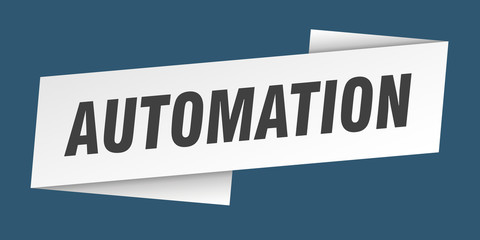 automation banner template. automation ribbon label sign
