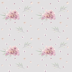 Obraz premium watercolor flowers seamless pattern.