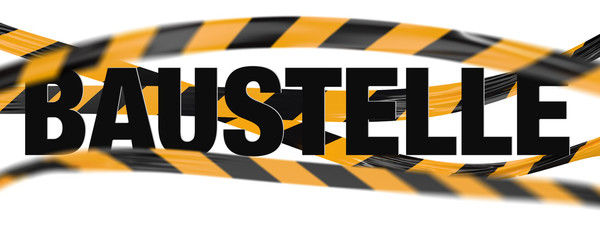 baustelle absperrband isoliert panorama illustration gestreift
