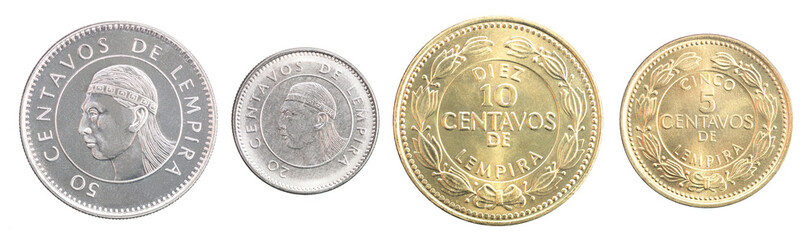 Honduras coins in a row