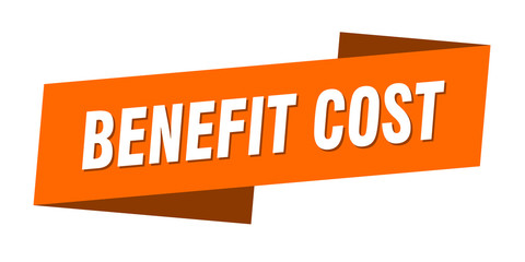 benefit cost banner template. benefit cost ribbon label sign