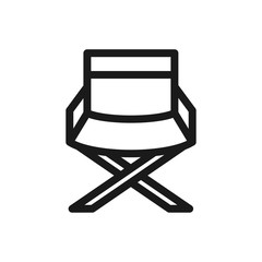 director chair icon in trendy flat design, chair icon