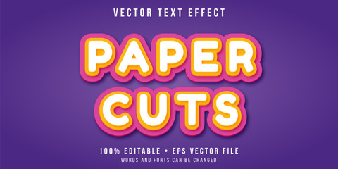 Obraz premium Editable text effect - paper cuts style