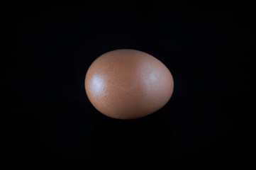 Obraz premium Organic egg on a black background