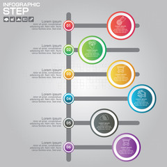 5 Steps Infographic Design Elements for Your Business Vector Illustration.
