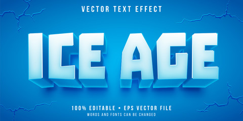Editable text effect - ice block style