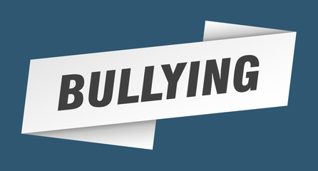 bullying banner template. bullying ribbon label sign