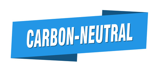 carbon-neutral banner template. carbon-neutral ribbon label sign