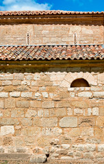 Détail de l'église wisigothique de San Juan de Baños, Espagne