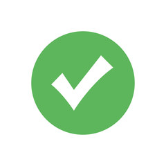 check mark icon in trendy flat style