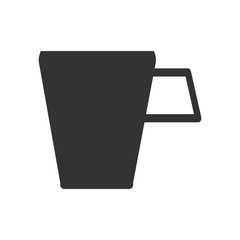 Tea cup icon flat. Vector illustration symbol with background