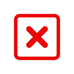 cross vector icon, false or wrong icon vector illustration