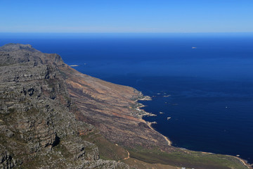 Fototapeta na wymiar Panorama from the top of Table Mountain, Cape Town, South Africa