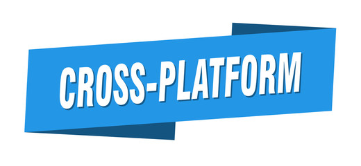 cross-platform banner template. cross-platform ribbon label sign