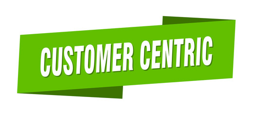 customer centric banner template. customer centric ribbon label sign
